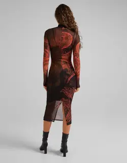 خرید پیراهن طرح دار زنانه برشکا کد 209138 | بانی استایل