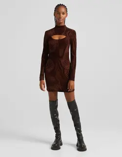 خرید پیراهن طرح دار زنانه برشکا کد 209136 | بانی استایل