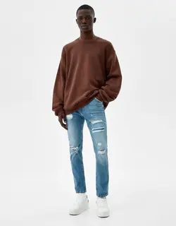 خرید شلوار جین زاپ دار مردانه برشکا کد 212806 | بانی استایل