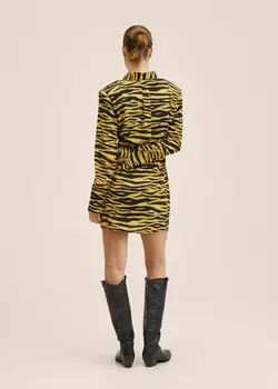 خرید پیراهن طرح دار زنانه منگو کد 207690 | بانی استایل