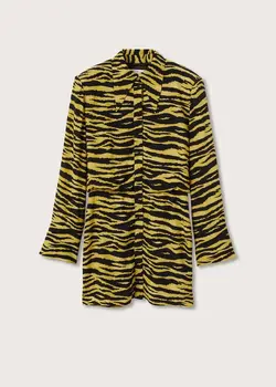 خرید پیراهن طرح دار زنانه منگو کد 207690 | بانی استایل