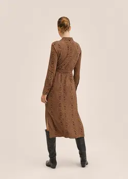 خرید پیراهن طرح دار زنانه منگو کد 207688 | بانی استایل