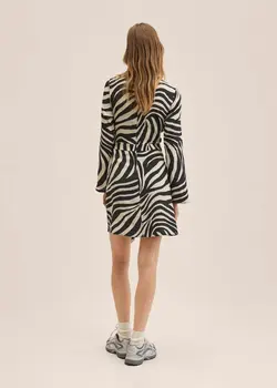 خرید پیراهن طرح دار زنانه منگو کد 207681 | بانی استایل