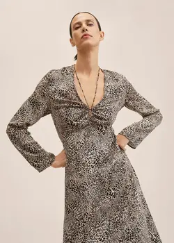 خرید پیراهن طرح دار زنانه منگو کد 206711 | بانی استایل