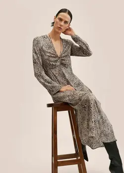 خرید پیراهن طرح دار زنانه منگو کد 206711 | بانی استایل