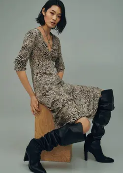 خرید پیراهن طرح دار زنانه منگو کد 206711 | بانی استایل