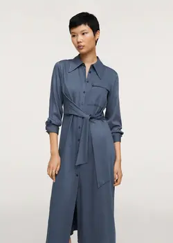 خرید پیراهن میدی زنانه منگو کد 206704 | بانی استایل