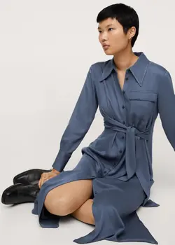 خرید پیراهن میدی زنانه منگو کد 206704 | بانی استایل