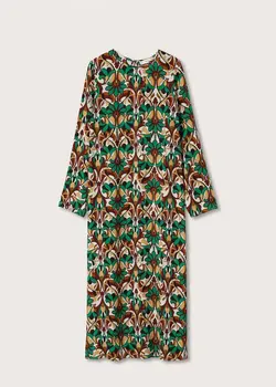 خرید پیراهن طرح دار زنانه منگو کد 206856 | بانی استایل