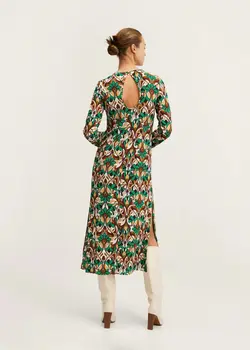 خرید پیراهن طرح دار زنانه منگو کد 206856 | بانی استایل