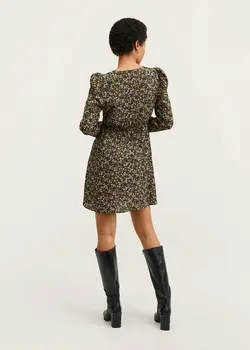 خرید پیراهن طرح دار زنانه منگو کد 206719 | بانی استایل