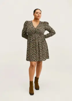 خرید پیراهن طرح دار زنانه منگو کد 206719 | بانی استایل