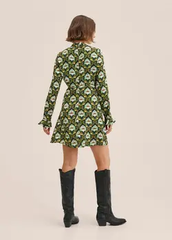 خرید پیراهن طرح دار زنانه منگو کد 206721 | بانی استایل