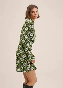 خرید پیراهن طرح دار زنانه منگو کد 206721 | بانی استایل