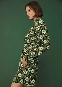 خرید پیراهن طرح دار زنانه منگو کد 206721 | بانی استایل