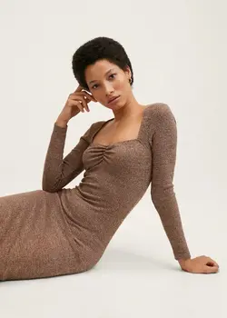 خرید پیراهن میدی زنانه منگو کد 206718 | بانی استایل