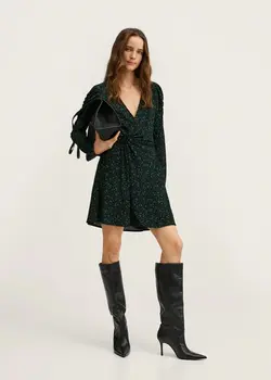 خرید پیراهن طرح دار زنانه منگو کد 207673 | بانی استایل