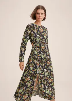 خرید پیراهن میدی گلدار زنانه منگو کد 207678 | بانی استایل