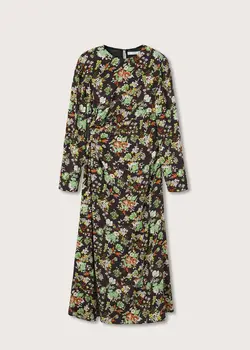 خرید پیراهن میدی گلدار زنانه منگو کد 207678 | بانی استایل