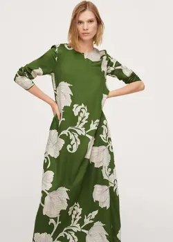 خرید پیراهن بلند گلدار زنانه منگو کد 206883 | بانی استایل