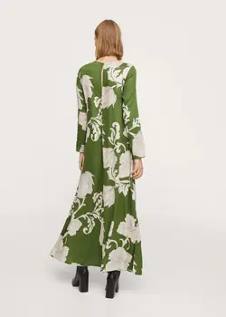 خرید پیراهن بلند گلدار زنانه منگو کد 206883 | بانی استایل