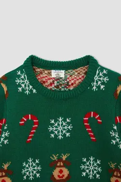 خرید پلیور کریسمس پسرانه دفکتو کد 180667 | بانی استایل