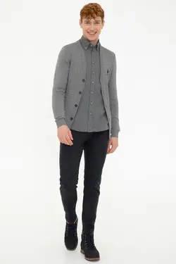 خرید ژاکت دکمه دار مردانه یو اس پولو کد 175181 | بانی استایل