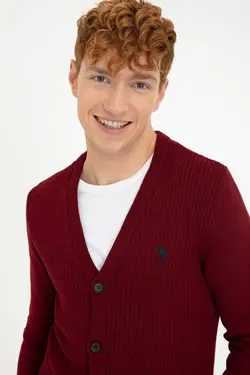 خرید ژاکت دکمه دار مردانه یو اس پولو کد 175180 | بانی استایل