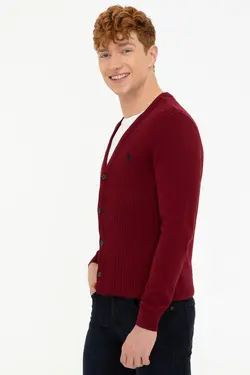 خرید ژاکت دکمه دار مردانه یو اس پولو کد 175180 | بانی استایل