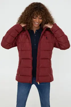 خرید کاپشن کلاه دار زنانه یو اس پولو کد 174346 | بانی استایل