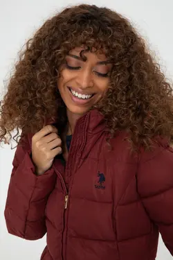 خرید کاپشن کلاه دار زنانه یو اس پولو کد 174346 | بانی استایل