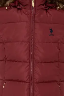 خرید کاپشن کلاه دار زنانه یو اس پولو کد 174346 | بانی استایل