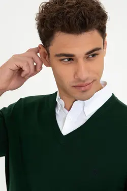 خرید پلیور یقه هفت مردانه یو اس پولو کد 171821 | بانی استایل