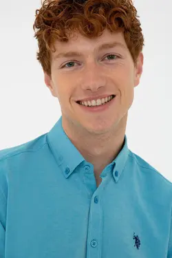 خرید پیراهن آستین بلند مردانه یو اس پولو کد 121407 | بانی استایل