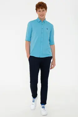 خرید پیراهن آستین بلند مردانه یو اس پولو کد 121407 | بانی استایل