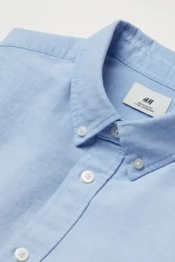 خرید پیراهن آکسفورد مردانه اچ اند ام کد 107312 | بانی استایل