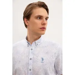 قیمت و خرید پیراهن آستین کوتاه مردانه یو اس پولو کد 75244 | بانی استایل