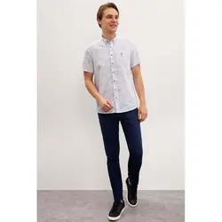 قیمت و خرید پیراهن آستین کوتاه مردانه یو اس پولو کد 75244 | بانی استایل