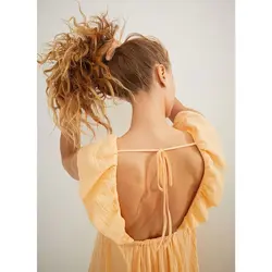 خرید پیراهن نخی زنانه اچ اند ام کد 97972 | فروشگاه اینترنتی بانی استایل