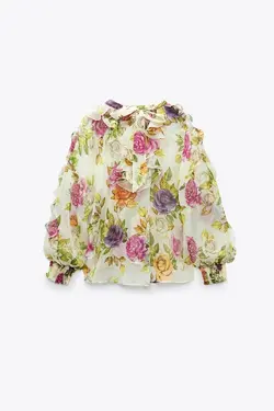 خرید بلوز گل دار زنانه زارا کد 227235 | بانی استایل