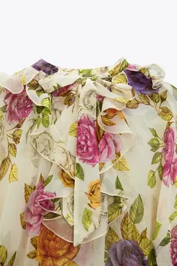 خرید بلوز گل دار زنانه زارا کد 227235 | بانی استایل