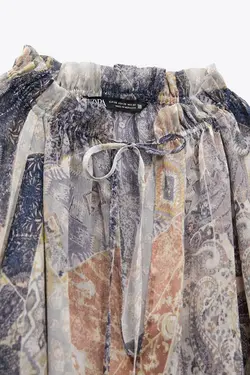 خرید بلوز طرح دار زنانه زارا کد 226226 | بانی استایل