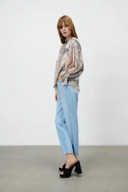 خرید بلوز طرح دار زنانه زارا کد 226226 | بانی استایل