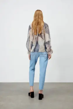 خرید بلوز طرح دار زنانه زارا کد 226226 | بانی استایل