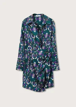 خرید پیراهن طرح دار زنانه منگو کد 207674 | بانی استایل