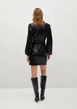 خرید پیراهن پولک دار زنانه منگو کد 206694 | بانی استایل