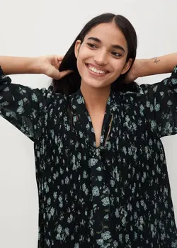 خرید پیراهن گلدار زنانه منگو کد 206690 | بانی استایل