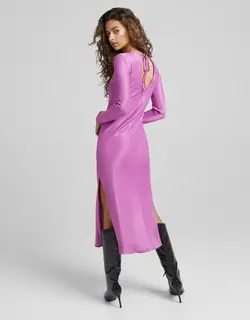 خرید پیراهن ساتن بلند زنانه برشکا کد 209125 | بانی استایل