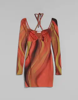 خرید پیراهن طرح دار زنانه برشکا کد 209126 | بانی استایل