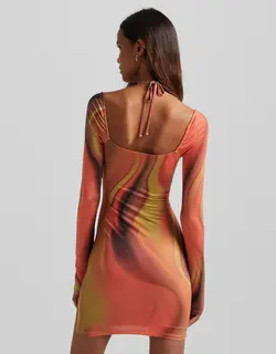 خرید پیراهن طرح دار زنانه برشکا کد 209126 | بانی استایل